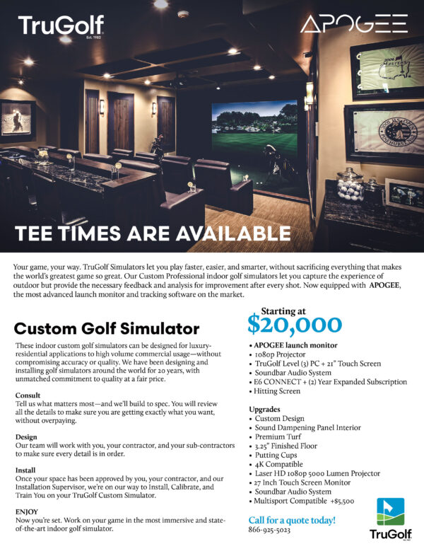 CUSTOM Tru Golf Simulator